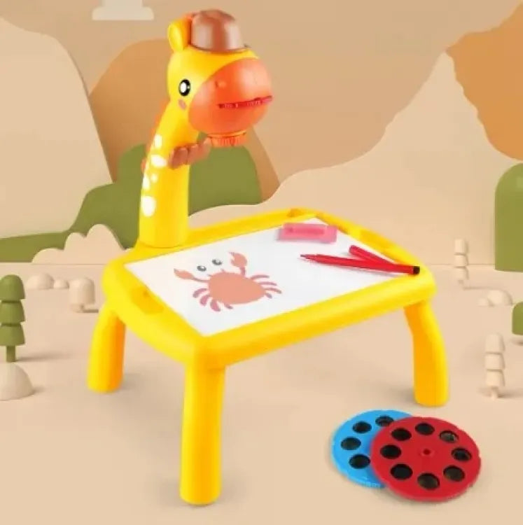 Table with light and with music inside | Mini Art Drawing Board Leds Projector Light Toy