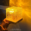 Dynamic Rotating Water Ripple Night Light 3 Colors Flame Crystal Lamp
