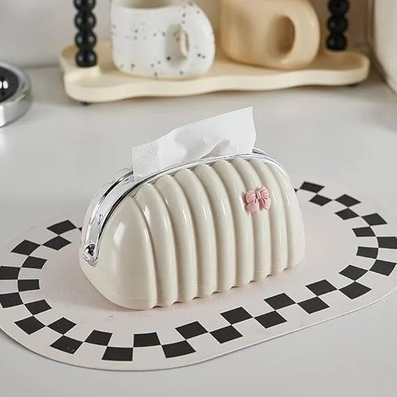Decorative Shell Tissue Box Case Elegant And Modern Napkin