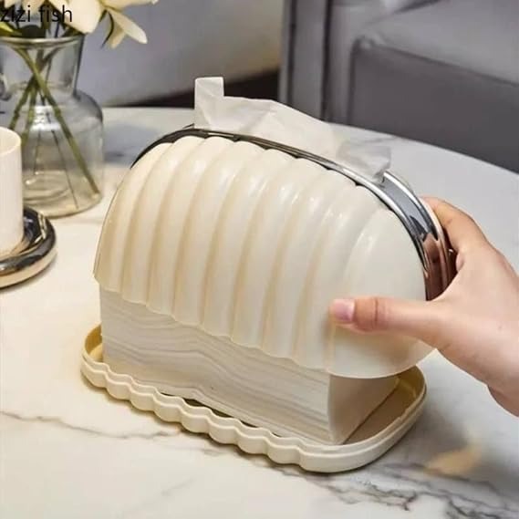 Decorative Shell Tissue Box Case Elegant And Modern Napkin