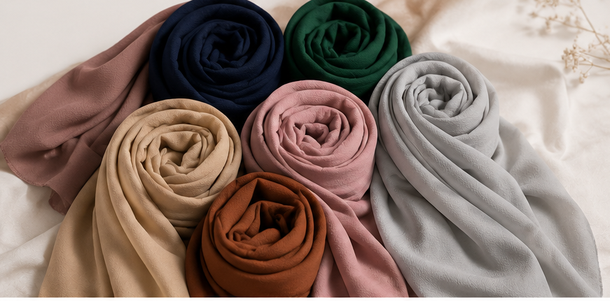 Pack of 5 Hijab With 1Pc 4-in-1 Inner Cap – Gift Set