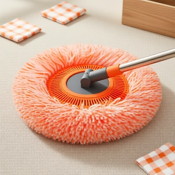 360° Rotatable Cleaning Mops Adjustable Multifunctional Sunflower Chenille Magic Mop Head Microfiber