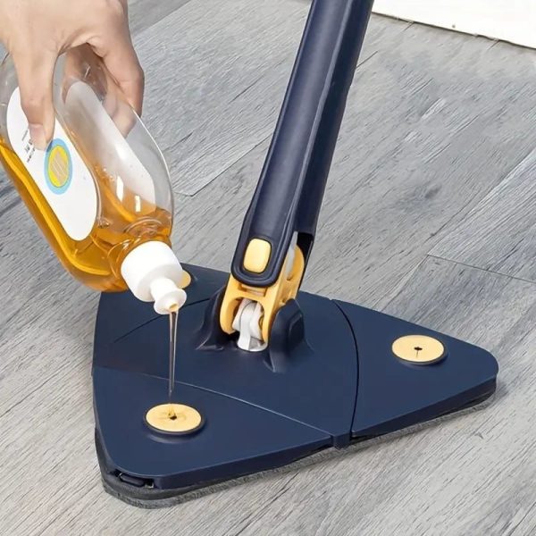 Extendable Triangle Mop 360 Twist Squeeze Window Glass Toilet Bathroom Floor Household Cleaning Ceiling Dusting